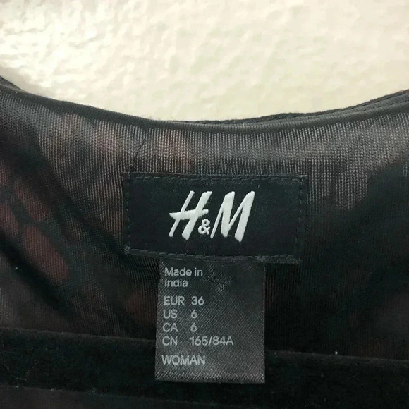 H&M Navy & Coral fully Lined Dress Sz 6 - Picture 3 of 6